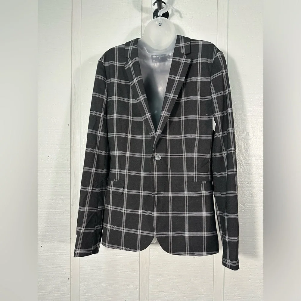 ASOS Men’s Black and White Window Pane Blazer Size 42R NWOT
